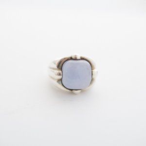 💍🍭🌸 - Sterling Blue Chalcedony Ring